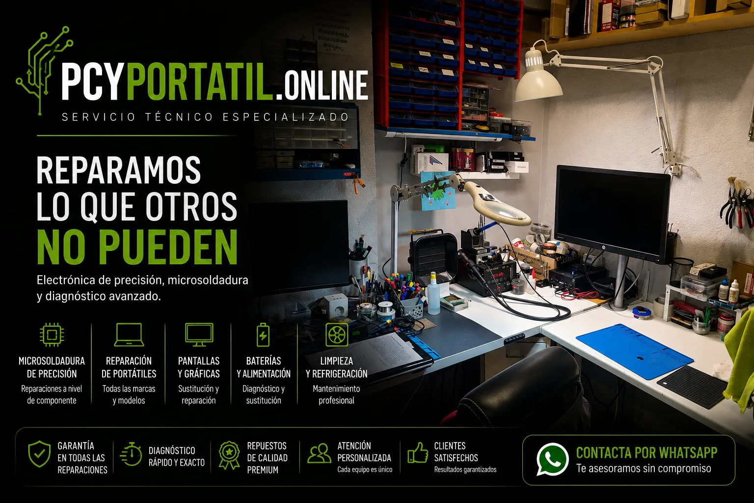 Taller de reparación de portátiles y ordenadores PcyPortatil en Barrio del Pilar